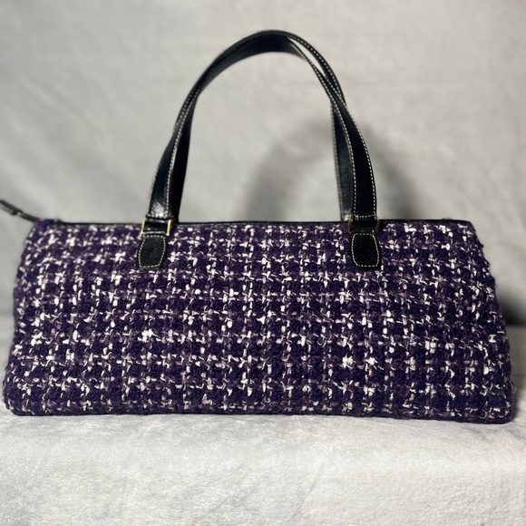 Kate Spade Purple and Black Tweed Shoulder Bag - Picture 2 of 7